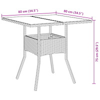 vidaXL 5-delat Trädgårds Matsalsset Svart Konstrotting