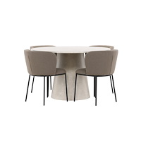 Venture Home Matbord Lanzo med Edina Stol