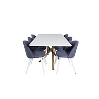 Venture Home Piazza Matbord med Velvet Stolarna
