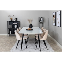 Venture Home Matgrupp Polar med stolarna Velvet