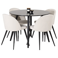 Venture Home Matgrupp Plaza med stolarna Velvet