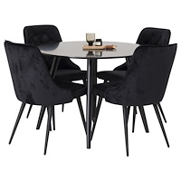Venture Home Matgrupp Plaza med stolarna Velvet Deluxe