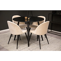 Venture Home Matgrupp Plaza med stolarna Velvet