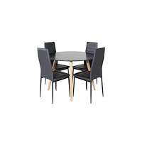 Venture Home Matgrupp Plaza med stolarna Slim