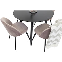 Venture Home Matgrupp Plaza med stolarna Velvet