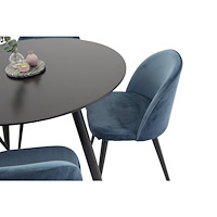 Venture Home Plaza Matbord med Velvet Stolarna