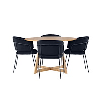 Venture Home Matgrupp Yadikon med stolarna Selma