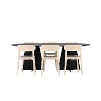 Venture Home Matbordet Bootcut Oval med stolarna Åstol