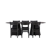 Venture Home Matbordet Bootcut Oval med stolarna Montros