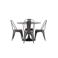 Venture Home Matgrupp Glade med 4st matstolar Tempe