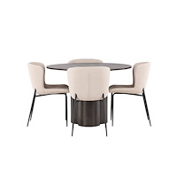 Venture Home Matgrupp Olivia med 4st matstolar Modesto
