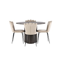 Venture Home Matgrupp Olivia med 4st matstolar Limhamn