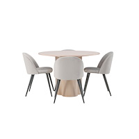 Venture Home Matgrupp Olivia med 4st matstolar Velvet