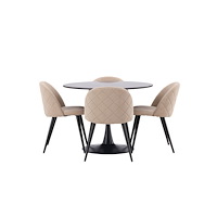 Venture Home Matgrupp Glade med 4st matstolar Velvet