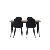 Venture Home Matgrupp Tempe med 4st matstolar Polar