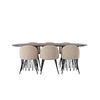 Venture Home Matgrupp Stone med stolarna Velvet