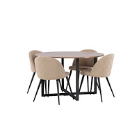 Venture Home Matgrupp Durango med 4st matstolar Velvet