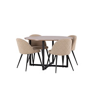 Venture Home Matgrupp Durango med 4st matstolar Velvet