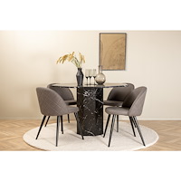 Venture Home Matgrupp Marbs med stolarna Velvet