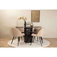 Venture Home Matgrupp Marbs med stolarna Velvet