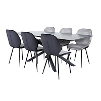 Venture Home Matgrupp Piazza med stolarna Emma