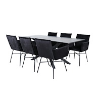 Venture Home Matgrupp Piazza med stolarna Petra