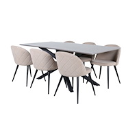 Venture Home Matgrupp Piazza med stolarna Velvet