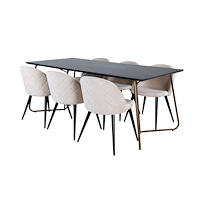 Venture Home Matgrupp Petra med stolarna Velvet