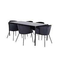Venture Home Matgrupp Pelle med stolarna Berit
