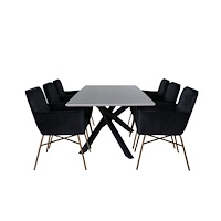 Venture Home Matgrupp Piazza med stolarna Petra