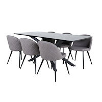 Venture Home Matgrupp Piazza med stolarna Velvet