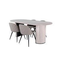 Venture Home Bianca Oval Matgrupp