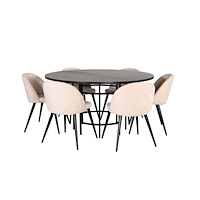 Venture Home Matgrupp Copenhagen med stolarna Velvet