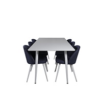 Venture Home Polar Matbord med Velvet Stolarna
