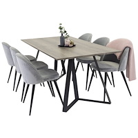 Venture Home Matgrupp Marina med stolarna Velvet