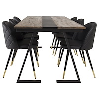Venture Home Matgrupp Jakarta med stolarna Velvet