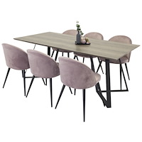 Venture Home Matgrupp Marina med stolarna Velvet
