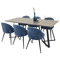 Venture Home Marina Matbord med Velvet Stolarna