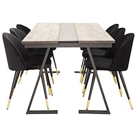 Venture Home Matgrupp Jakarta med stolarna Velvet