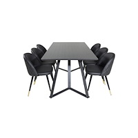 Venture Home Matgrupp Marina med stolarna Velvet