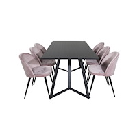 Venture Home Matgrupp Marina med stolarna Velvet