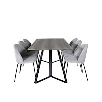 Venture Home Matgrupp Marina med stolarna Wrinkles