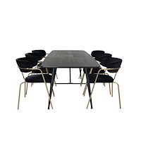 Venture Home Matgrupp Gold med stolarna Arrow