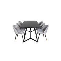 Venture Home Matgrupp Marina med stolarna Velvet