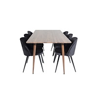 Venture Home Polar Matbord med Velvet Stolarna