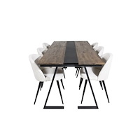 Venture Home Matgrupp Jakarta med stolarna Velvet