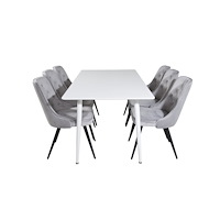 Venture Home Matgrupp Polar med stolarna Velvet Deluxe