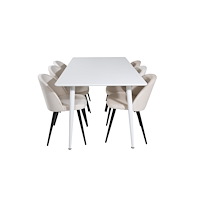 Venture Home Matgrupp Polar med stolarna Velvet