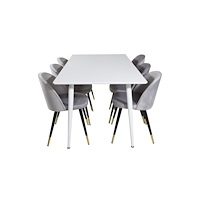 Venture Home Matgrupp Polar med stolarna Velvet