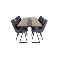 Venture Home Matgrupp Jakarta med stolarna Velvet Deluxe